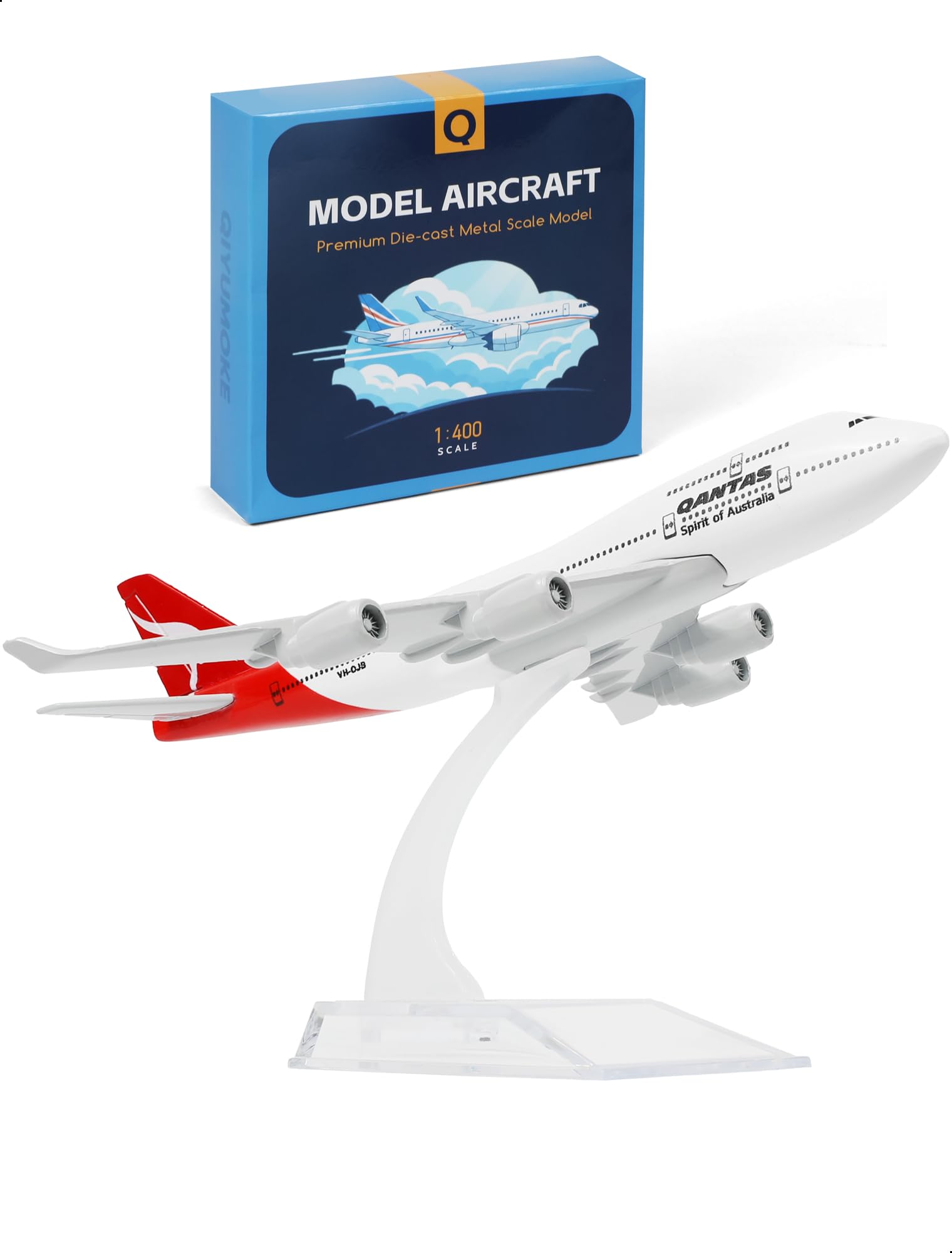 Amazon | QIYUMOKE 1/400 747 オーストラリア ダイキャストメタル