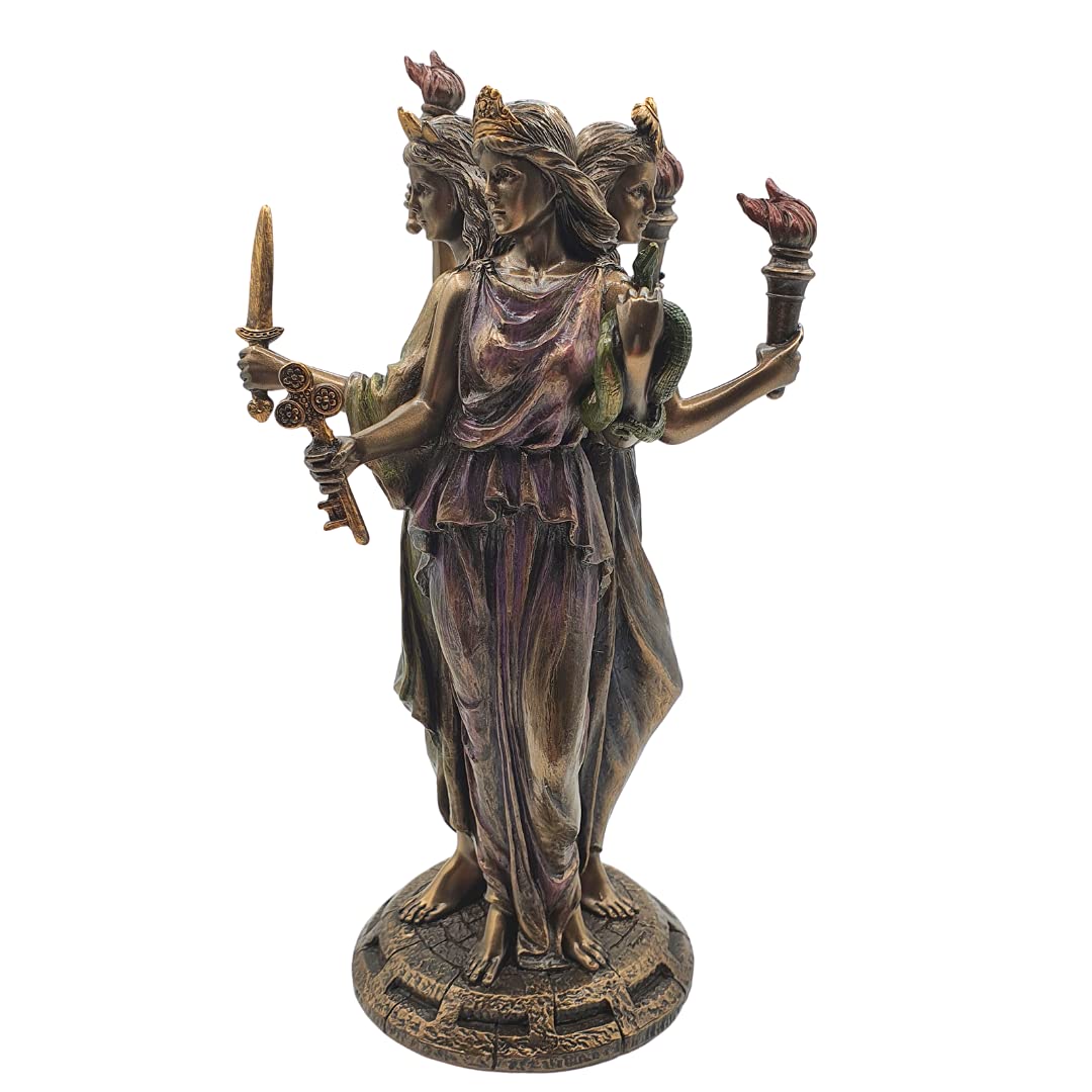 Veronese Bronze Hecate Hekate Greek Triple Goddess Of Magic Statue Sculpture Finish Inches Size 8.2