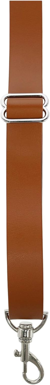CTM Men's Big & Tall Smooth Coated Leather Suspenders with Metal Swivel Hook End