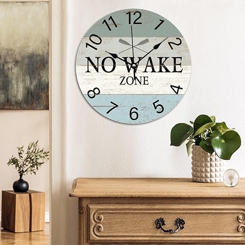 Miniatura 3 de Reloj de pared con zona de estelación, reloj de lago, 10 pulgadas, funciona con pilas, reloj de pared decorativo grande, silencioso y redondo, de