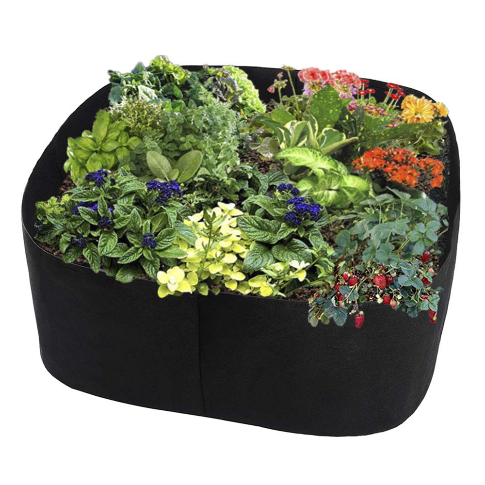 ToyfunFabric Raised Garden Bed Rectangle Breathable Planting Container Grow Bag Planter Pot for Plants, Flowers, Vegetables Herb Plants Bed (2ft x 2ft)