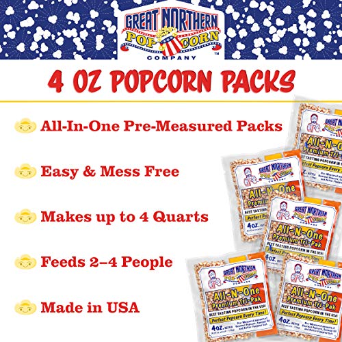 Great Northern Popcorn Company -Popcorn Packs - Pre-Measured, Movie Theater Style, All-In-One Kernel, Salt, Oil Packets For Popcorn Machines, 6.25 Ounce (Pack Of 24) #TOP2