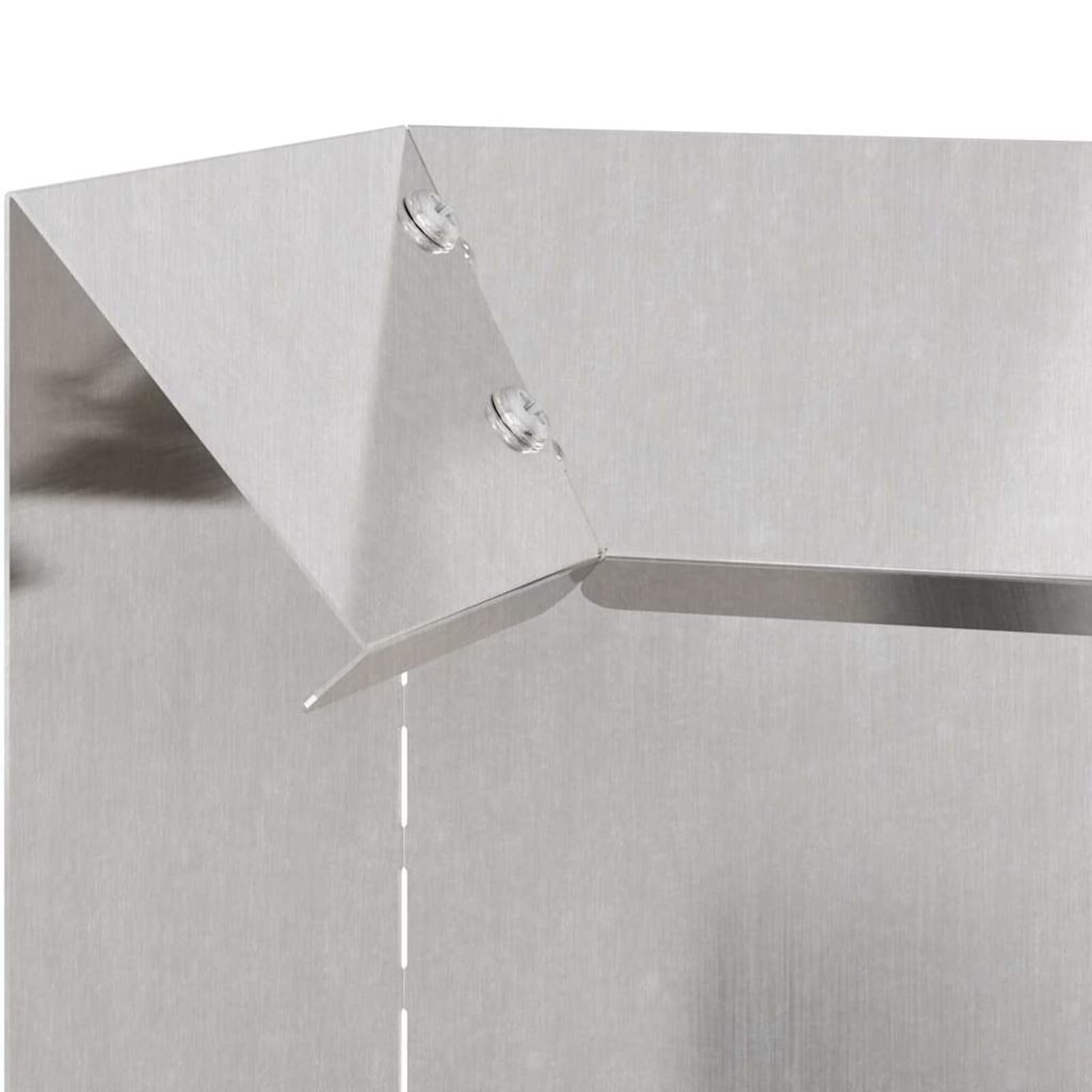 Schneckenzaun Silber, 10 x 10 x 25 cm, Edelstahl, für Garten und Terrasse