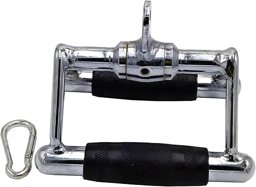 Miniatura 7 de LAT - Barra de tracción para entrenamiento de fuerza, cuerda de tríceps con mango en D, barra de presión recta giratoria en forma de V para