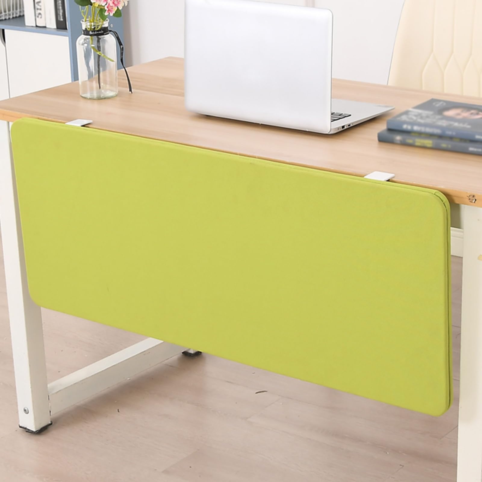 Set di Pannelli fonoassorbenti Verdi da posizionare sotto la scrivania per Reception, Studenti, uffici, cubicoli e postazioni di Lavoro. Dimensioni: 120x40 cm. Confezione da 3 Pezzi.