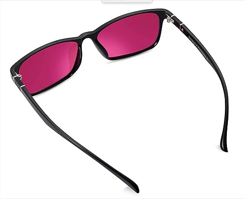 Miniatura 3 de TP-032 Lens B - Gafas para daltónico de color estilo delgado para uso en interiores y exteriores fuertes/severos, Negro -