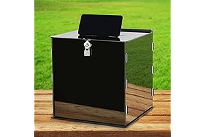 Elegant Black Acrylic Card Box for Weddings, Enhanced with Modern DIY Options