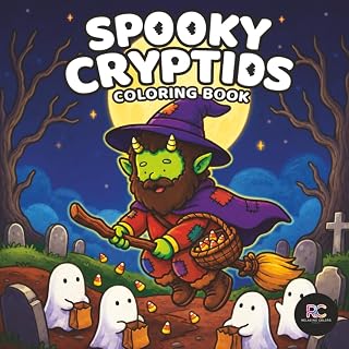 Spooky Cryptids Coloring Book: Simple Designs for Adults and Teens Featuring Cute Legendary Creatures in Cozy Hygge Scenes for Relaxation (Bold Vibes Only)