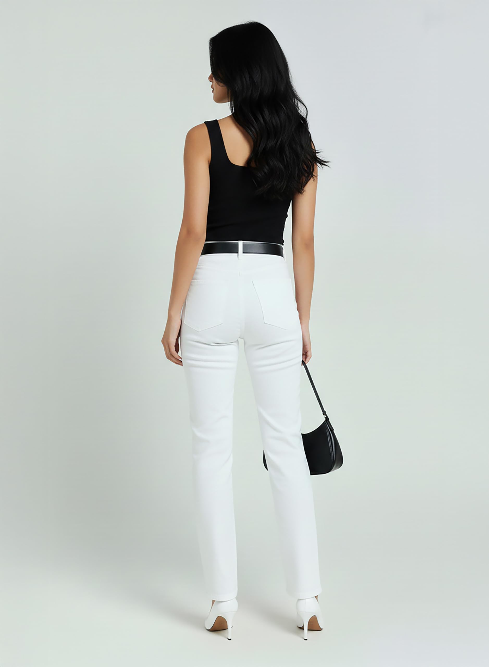 ESRA Straight Leg Jeans Damen Jeans High Waist – Premium Stretch Jeans Damen aus extra weicher Baumwolle