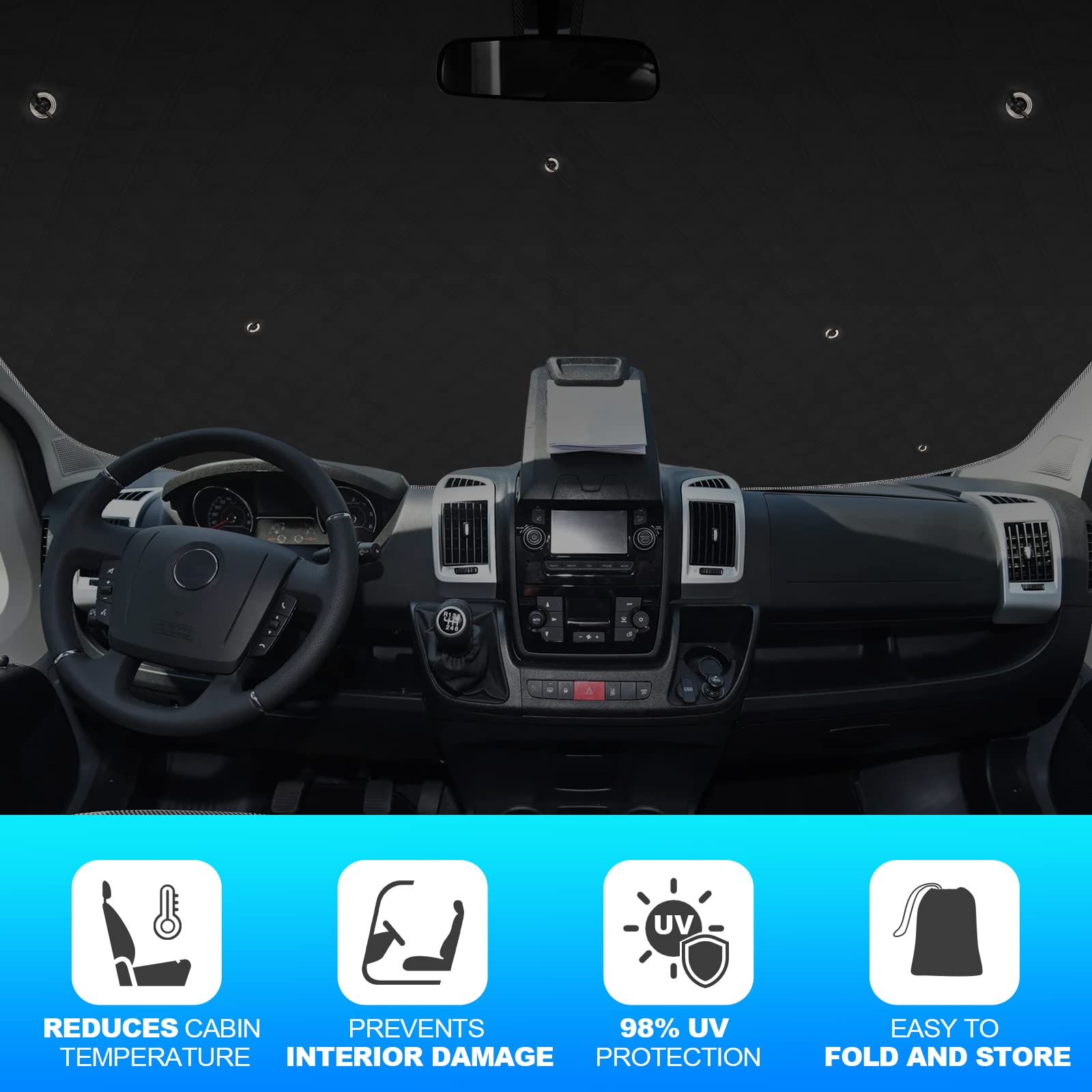 TREK REMIfront IV verduistering voorruit voor Fiat Ducato X250, van