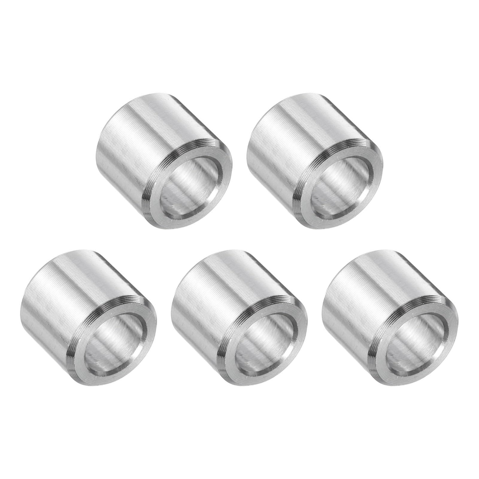 uxcell 5 Pcs Stainless Steel Spacer 5/16" Bore x 1/2" OD x 3/8" Length Screw Bushing Plain Finish Round Metal Spacer for 5/16" Screws Bolts and Rods
