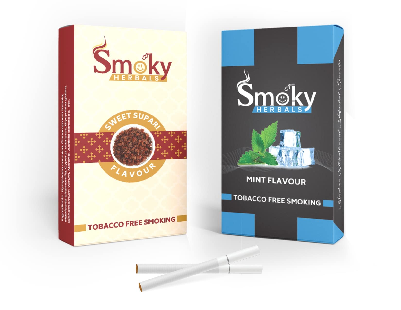 Smoky Herbals Pack of 2 Flavours 100% Tobacco & Nicotine Free Cigarette - 10 Sticks x 2 (MINT/SWEET SUPARI) (B0B39RW6PT) Amazon Price History, Amazon Price Tracker