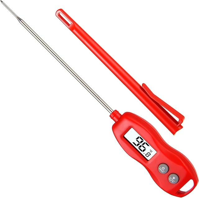 Instant Read Digital Meat Thermometer - AIMILAR DY6003-R1 Magnetic Waterproof Food Cooking Thermometer with Backlight for Kitchen Oven BBQ