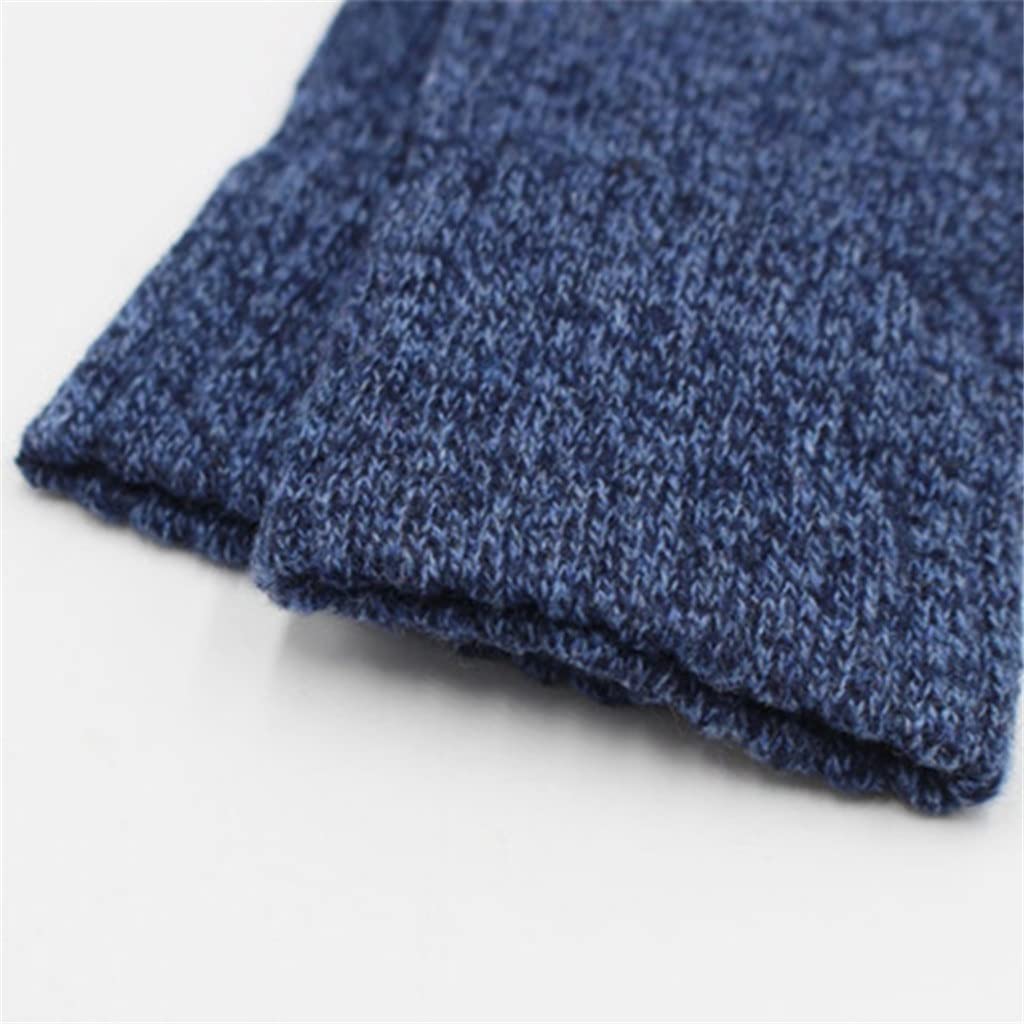 5 Pares de Invierno de los Hombres Calcetines de Lana Caliente de los Hombres Paquete de Color sólido Harajuku Retro Grueso Terry Cashmere Sock (Color: 5 Pares Tamaño: Un tamaño)