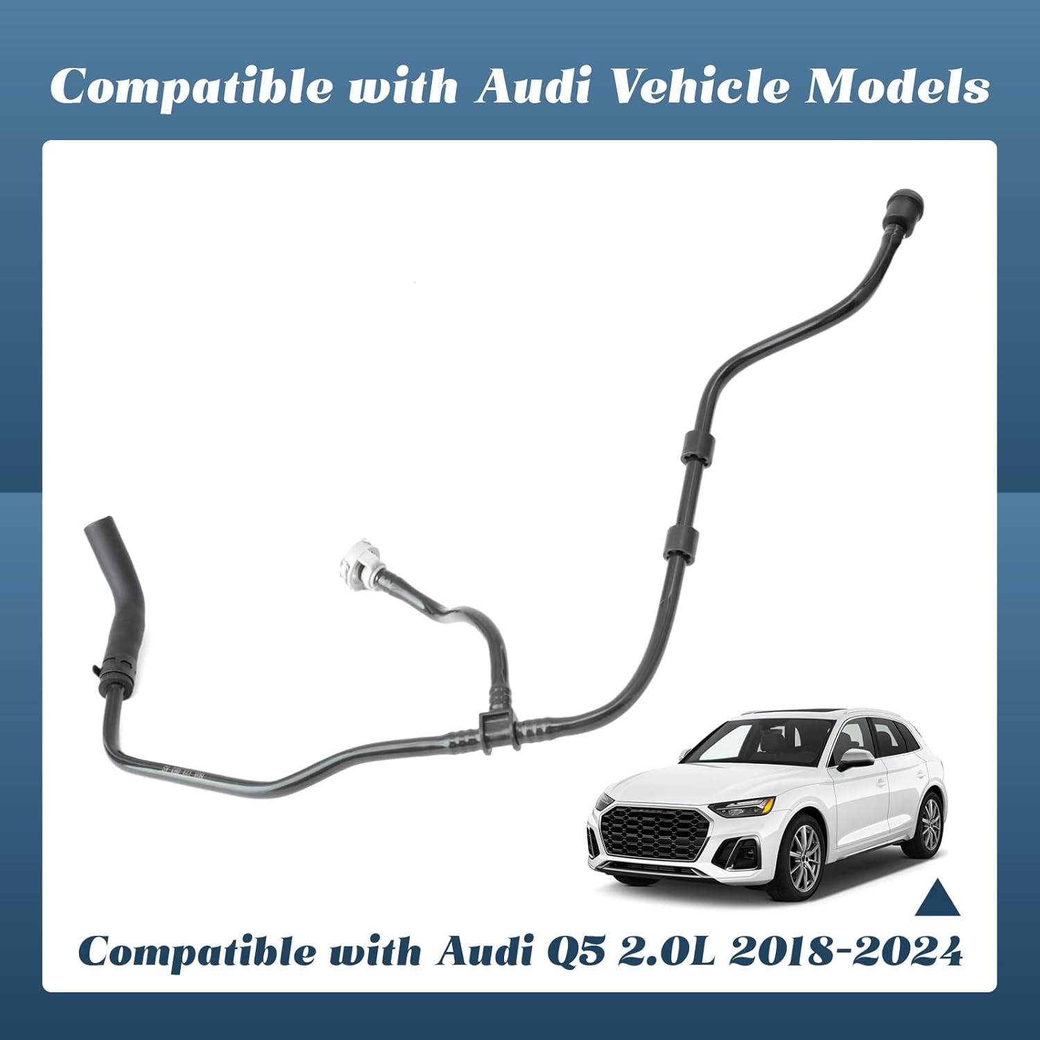 80A121081AS Radiator Coolant Reservoir Tank Hose Compatible with Audi Q5 2.0L 2018 2019 2020 2021 2022 2023 2024 Coolant Hose Pipe Replace 80A121081DH