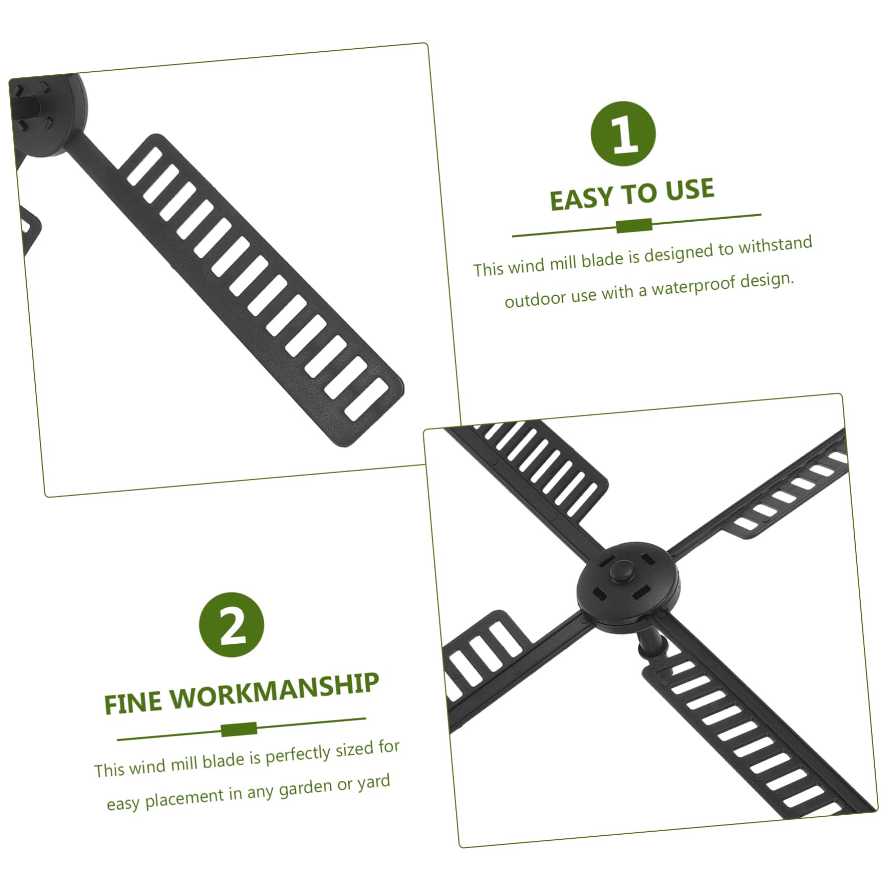 1 Set Windmill Fan Blades Windmill Leaf Garden Windmill Blades Wind Mill Blades Windmill Supplies Yard Windmill Leaves Windmill Parts Outdoor to Rotate Plastic Lighthouse