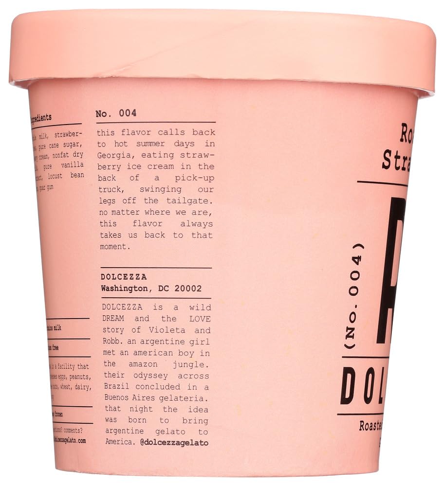 Dolcezza, Gelato Roasted Strawberry, 16 Fl Oz