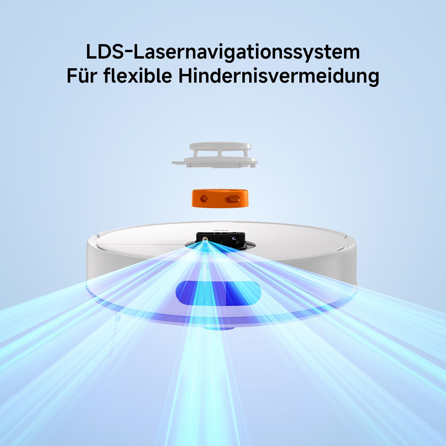 XIAOMI Robot Vacuum S40C, 2-in-1 Staubsauger und Wischer, 5000 Pa Saugleistung, smarte LDS-Navigation, automatische Aufladung, funktioniert auf Teppichen mit kurzem Flor und harten Böden
