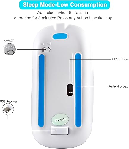 Miniatura 2 de 3C Light Ratón con cable USB con forma de panda, ratón portátil para computadora, ratón, pequeño, ratón óptico de escritorio, 1600 DPI, 3 botones