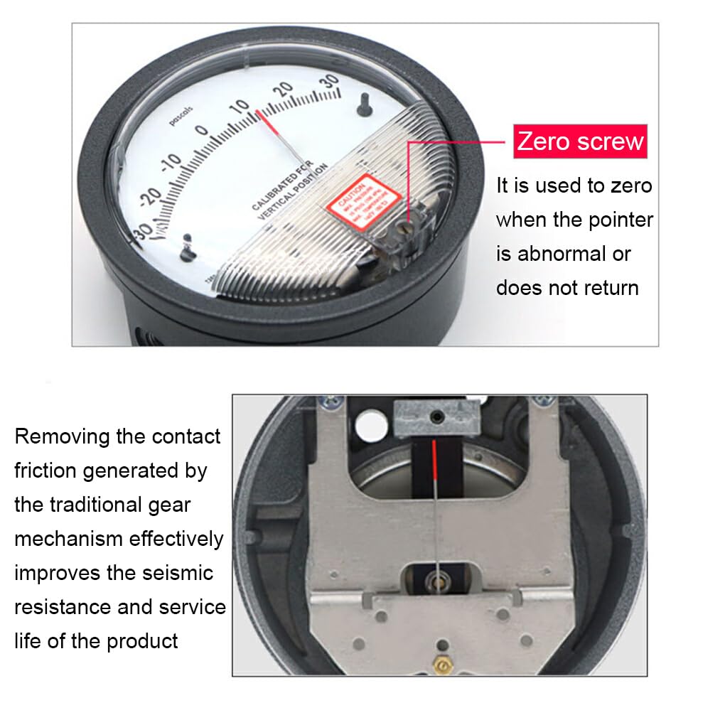 ABS Differenzdruckmessgerät, Manometer, Differenzdruckmessgerät, gefilterte Differenzdruckmessgeräte, 30Pa +30Pa
