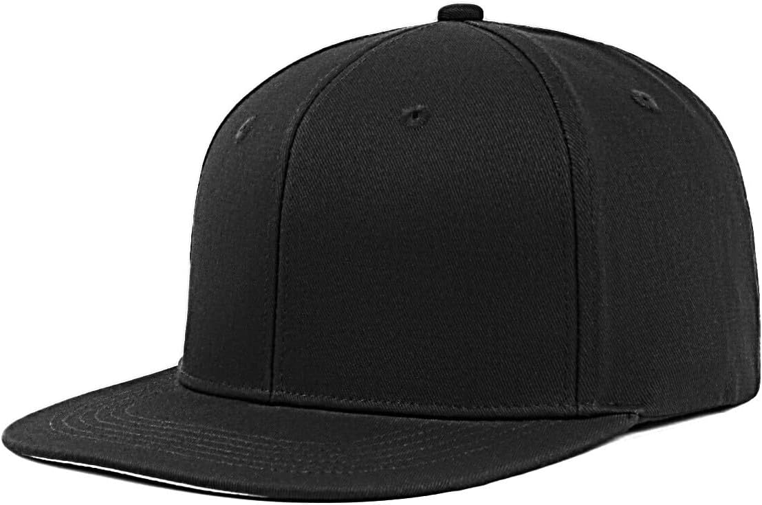Zylioo 2XL XL L Oversized Snapback Hat for Men & Women, M S Flat Bill Baseball Cap, 100% Cotton Structured Blank Cap