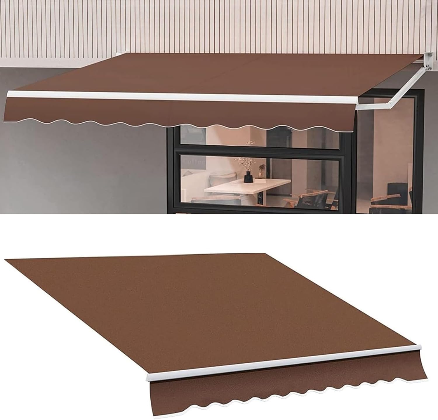 Toldo para patio que soluciona filtraciones con tela de repuesto impermeable de 280g