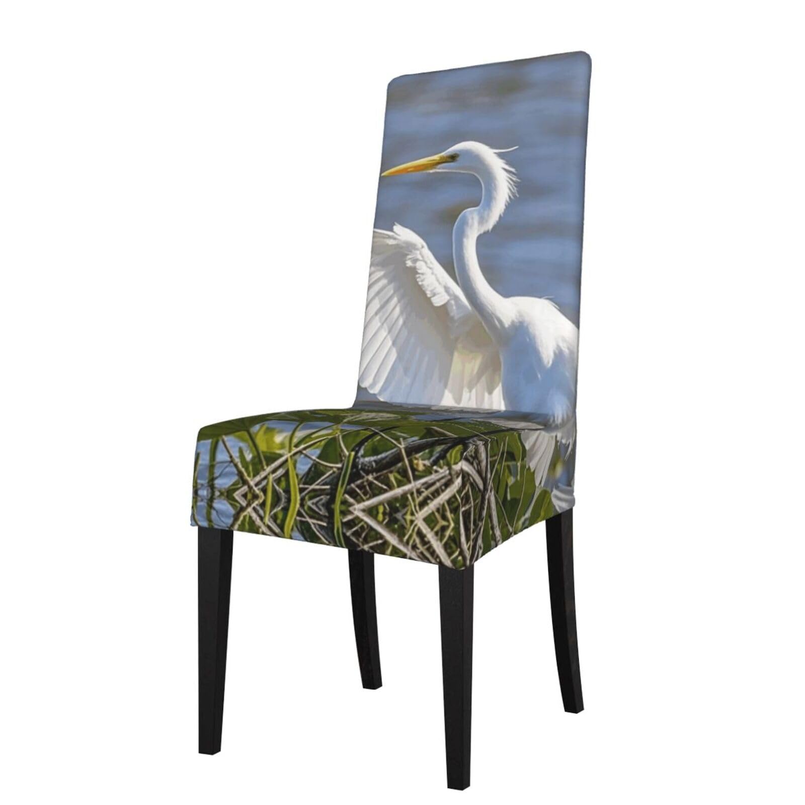 Fodpand Black Walking Elephants Dining Room Chair Cover Stretch Parsons Chair Slipcovers Removable Washable Chair Protectors Cover High Elastic Seat Protector For Home,Kitchen, Hotel, Banquet