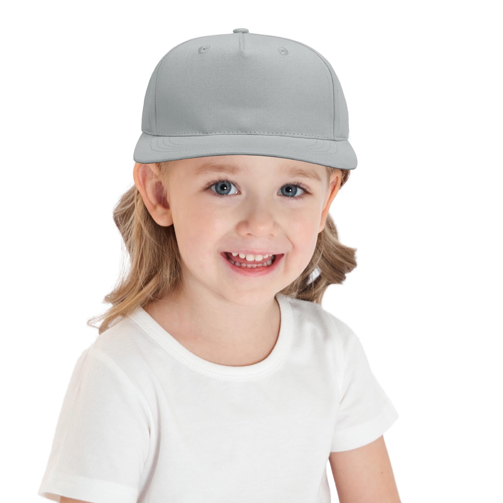 YAMEE Gorra Béisbol Niños Niñas Protección Solar Verano,Gorras de Béisbol para Niñas Ajustable,Sombrero Bebé a La Suave,Gorra Plana Niños Ligero Transpirable,Sombrero de Sol para Visera 1 a 5 Años