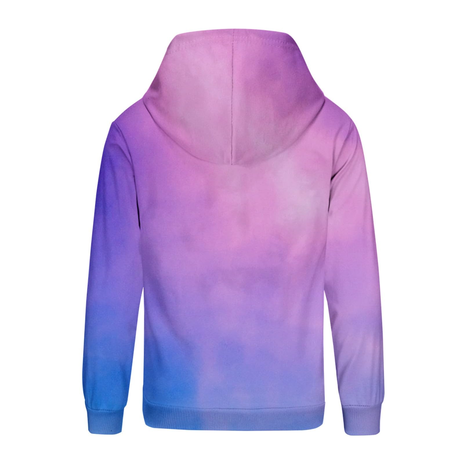 Bluzy z kapturem dla dziewcząt gradient modny sweter z kapturem Tie Dye długi rękaw okrągły dekolt bluza dzieci na co dzień moda oversize sweter