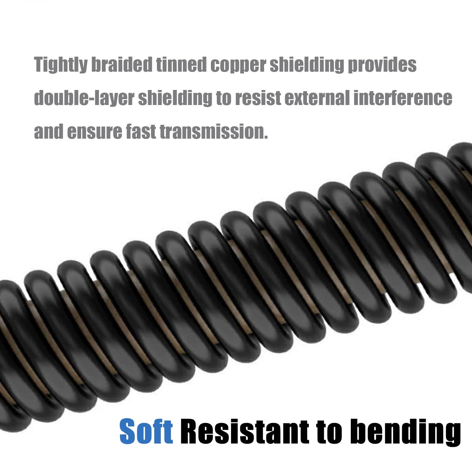 Cavo Schermato A 24/12AWG, Cavo Flessibile In Rame Puro, Ignifugo, Resistente Alle Interferenze Elettromagnetiche, Di Prolunga For Telecamere Sicurezza, Industriale, Sistemi Audio(60ft,0.3mm²(22AWG))