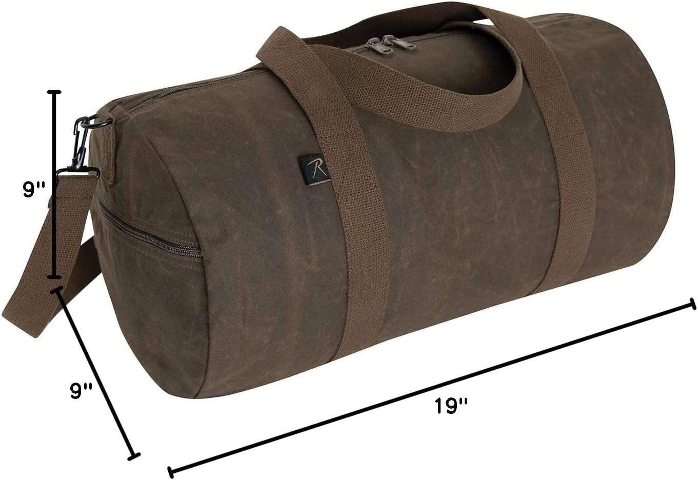 Rothco Waxed Canvas Shoulder Duffle Bag (Brown, 19 inch)