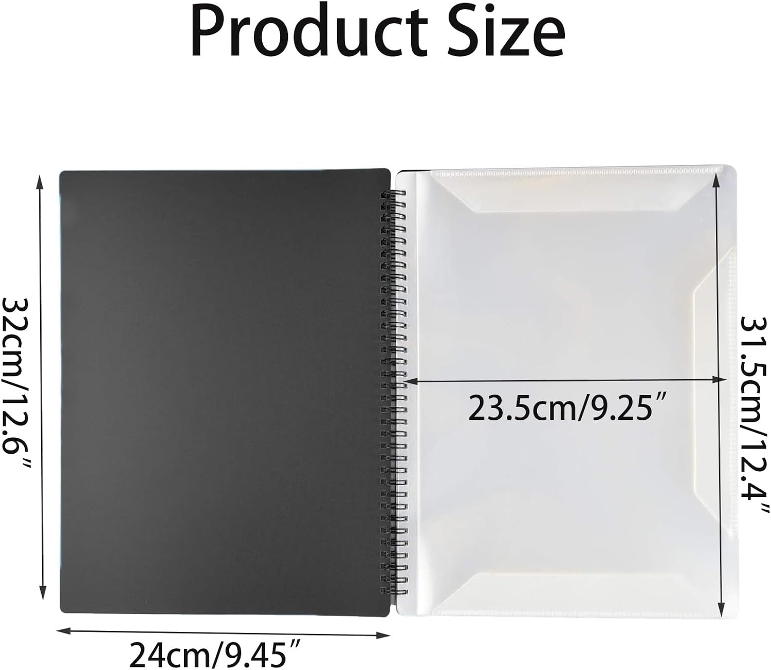 Sheet Music Folder, Double Side 60 Pages Music Binder Organizer Writable Binder with Spiral Binding Stays Opens and Lays Flat Fits Letter Size