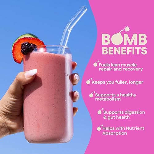 Miniatura 5 de The Bomb Co. - Proteína vegetal Bomb, proteína en polvo con 0.71 onzas de proteína, aminoácidos, cero azúcar, proteína de guisante, semillas de