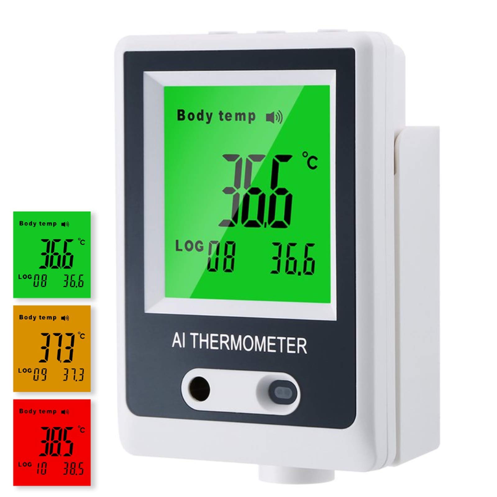 ZYC Termometro IR AI a Parete a Mani libere Digitale Strumento di misurazione Automatica della Temperatura Rapida Senza Contatto con Allarme Febbre per Ufficio