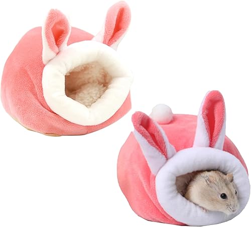 Miniatura 16 de Cama de conejillo de indias, acogedoras casas de conejos y escondites de conejos, ropa de cama lavable de vellón para dormir, casa cálida