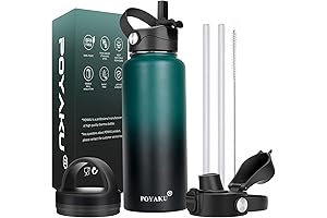 Perfectly Hydrated: Water Bottle with Dual-Lid Convenience