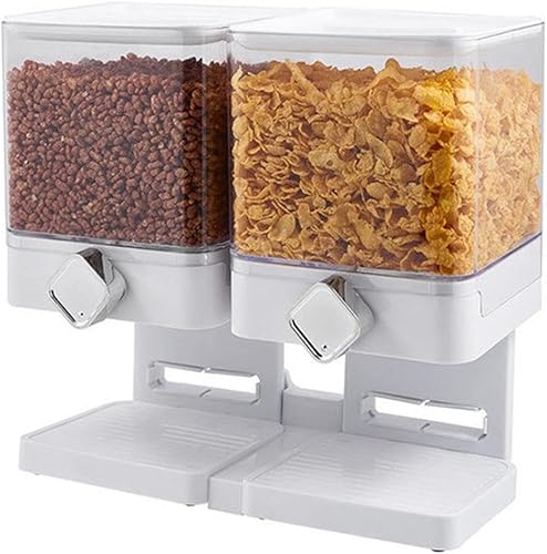 Vista 9 de SEIWEI Dispensador de alimentos multifunción para almacenamiento de cereales con bandeja inferior desmontable para organización de cocina, grano
