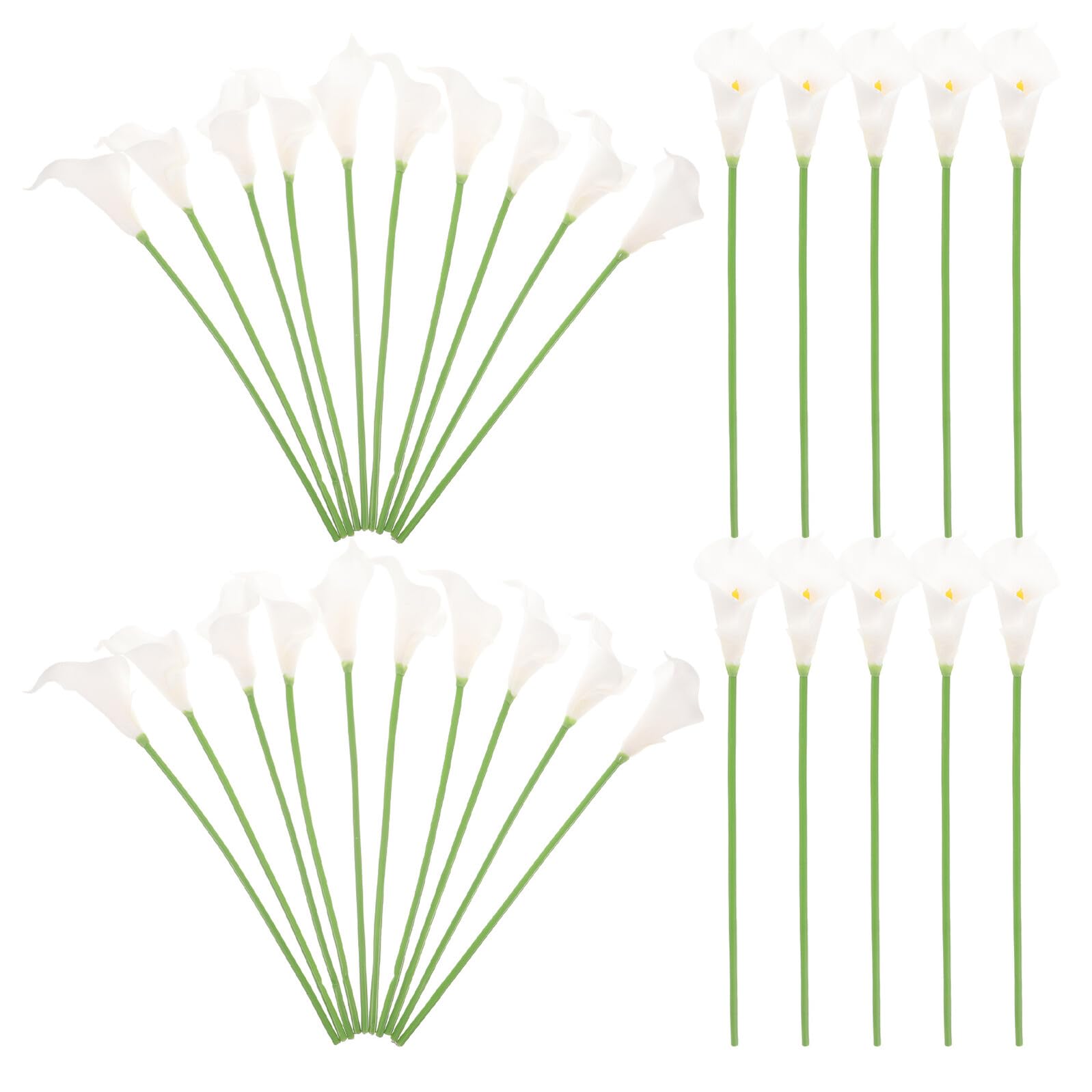 Fleurs Artificielles : 30 Callas Blancs pour Arrangement Floral DIY