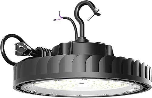 LED High Bay Light 150W 22,500lm 0-10V Dimmable (Eqv.600W MHHPS) High Bay LED Lights 5000K UFO Light for Shop Warehouse Factory