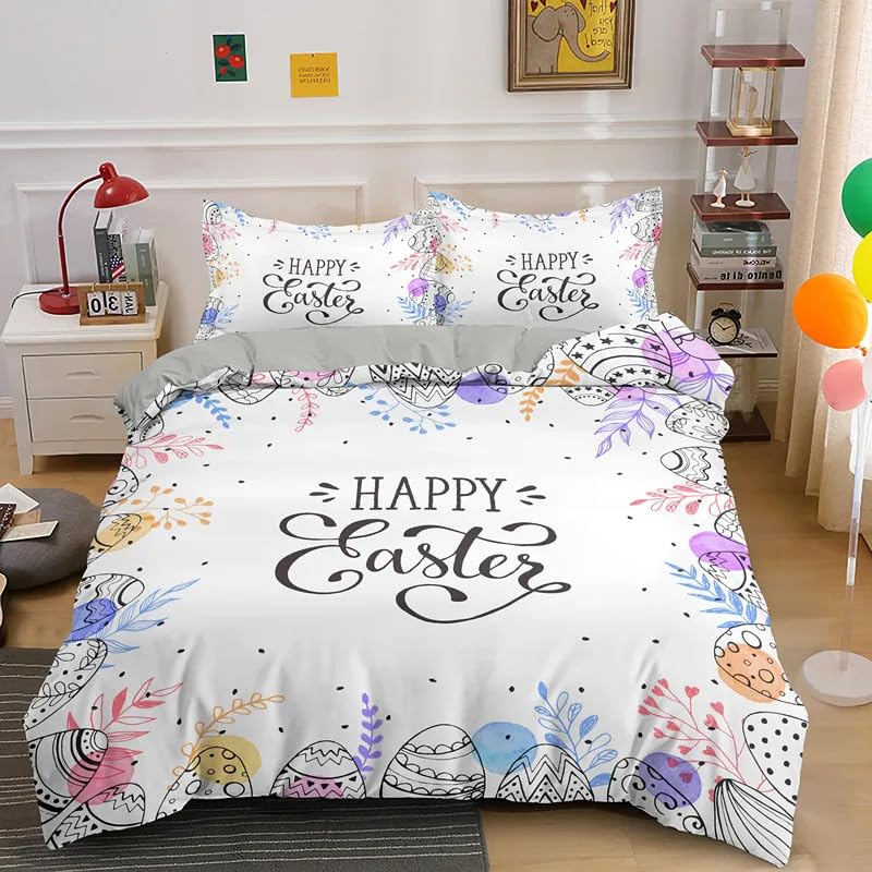 Housse de couette 140x200 cm zippée en microfibre douce et respirante