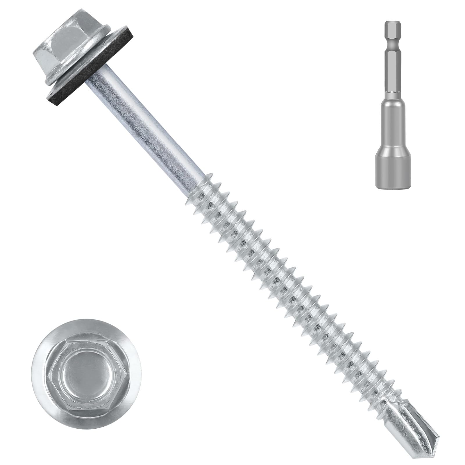 Metal Roofing Screws - 50 Pack #10 Self Drilling -14