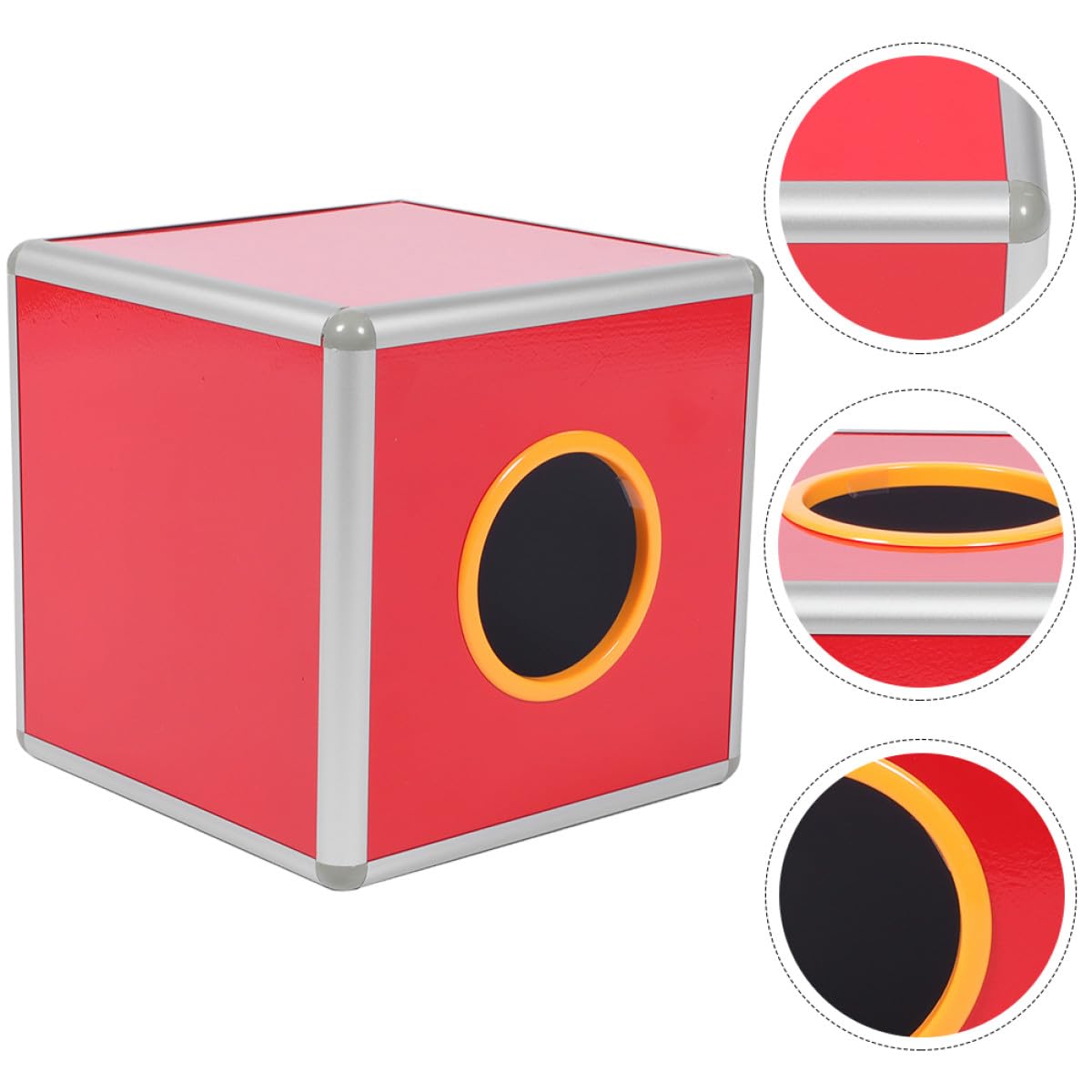 Multifunktionale Rote und aus Losbox Aluminiumlegierung Acryl Spielkiste Geld Stabile und Praktische Urne für Partybälle für Events und Spiele