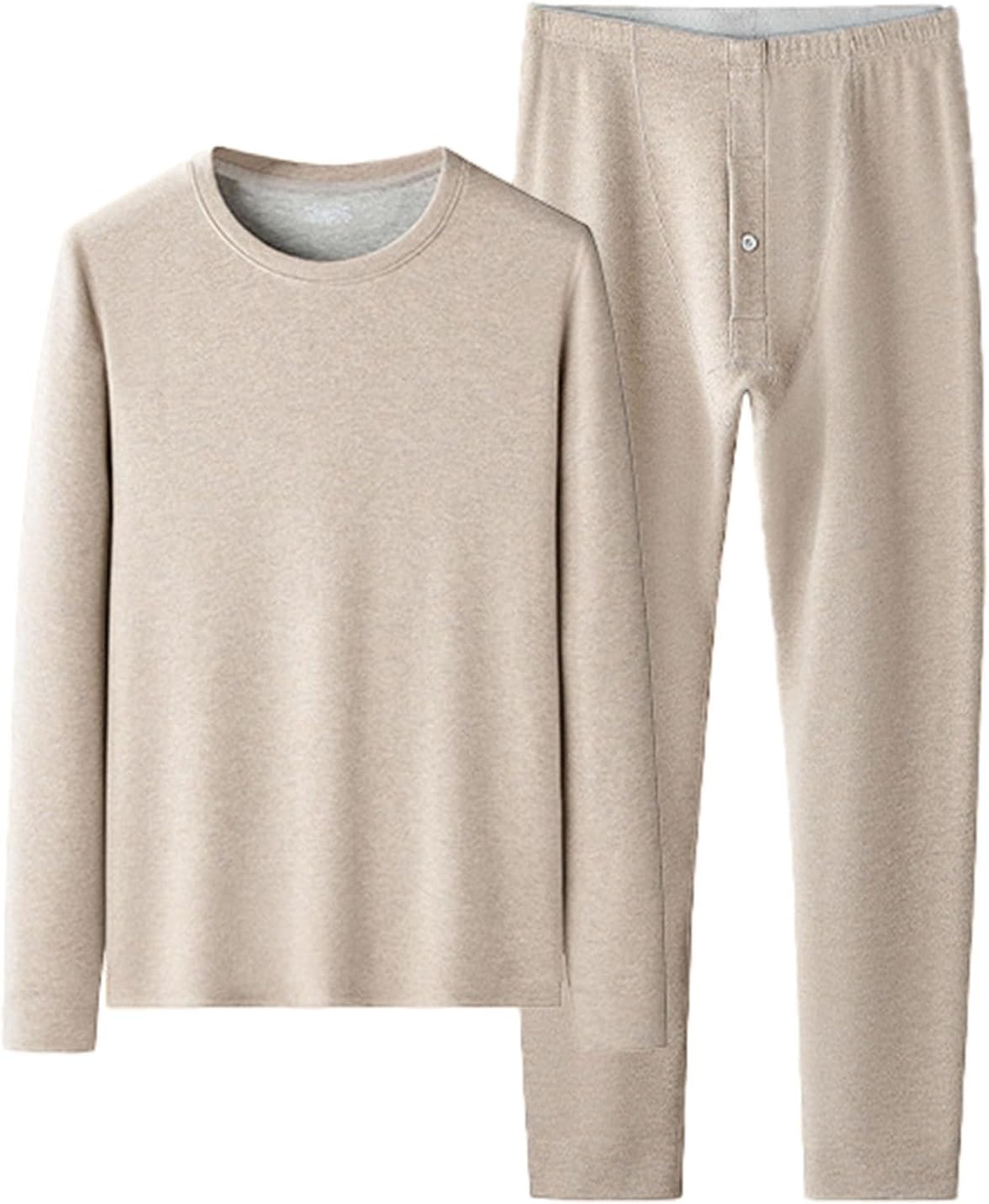 Men's Thermal Underwear Long Johns Set,Mulberry silk wool with Soft Warm Lining, Stretch Base Layer Set for Cold Weather