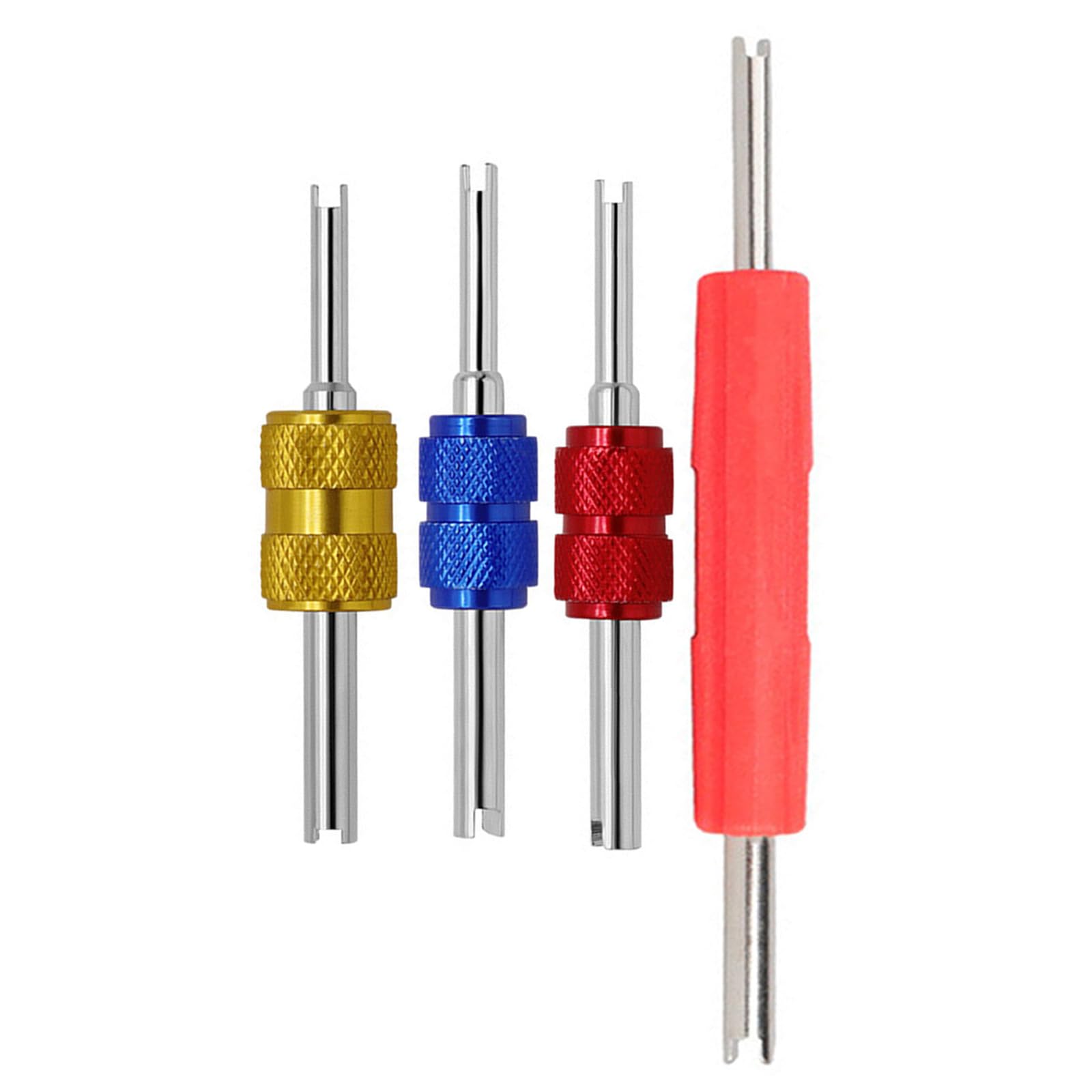 4Pcs Car Valves Cores Wrench HVAC Valves Cores Remover Tool for Vehicles Truck Tool Set