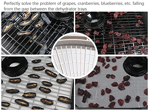 Kispog Reusable Dehydrator Sheets for Nesco Dehydrator, 5 Pcs/Set Premium Non-Stick Silicone, Round 13in