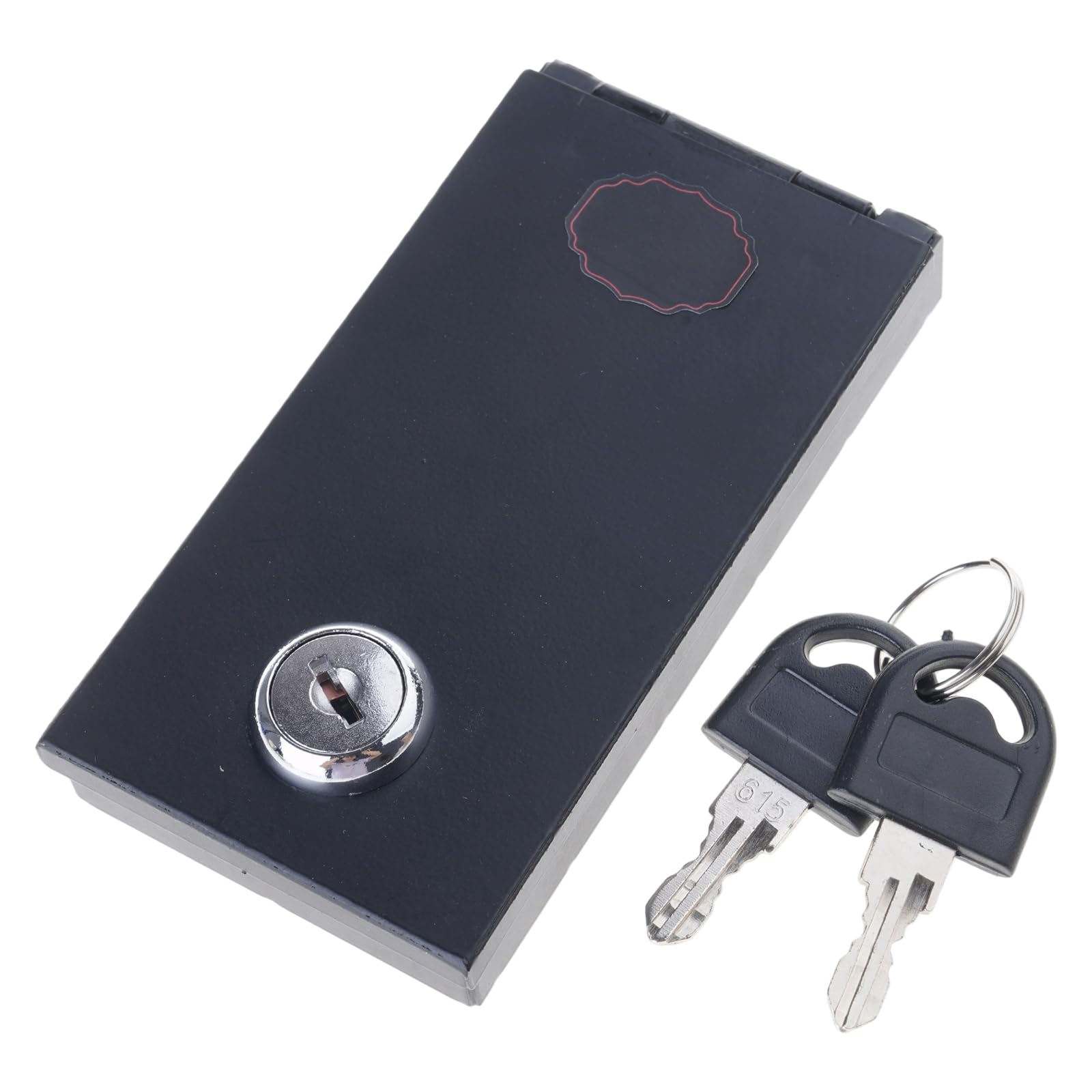 Portable Metal Security Box for Valuables Pocket Size Lockable Cash Holder Travel Single Row Currency Tray Dense Box