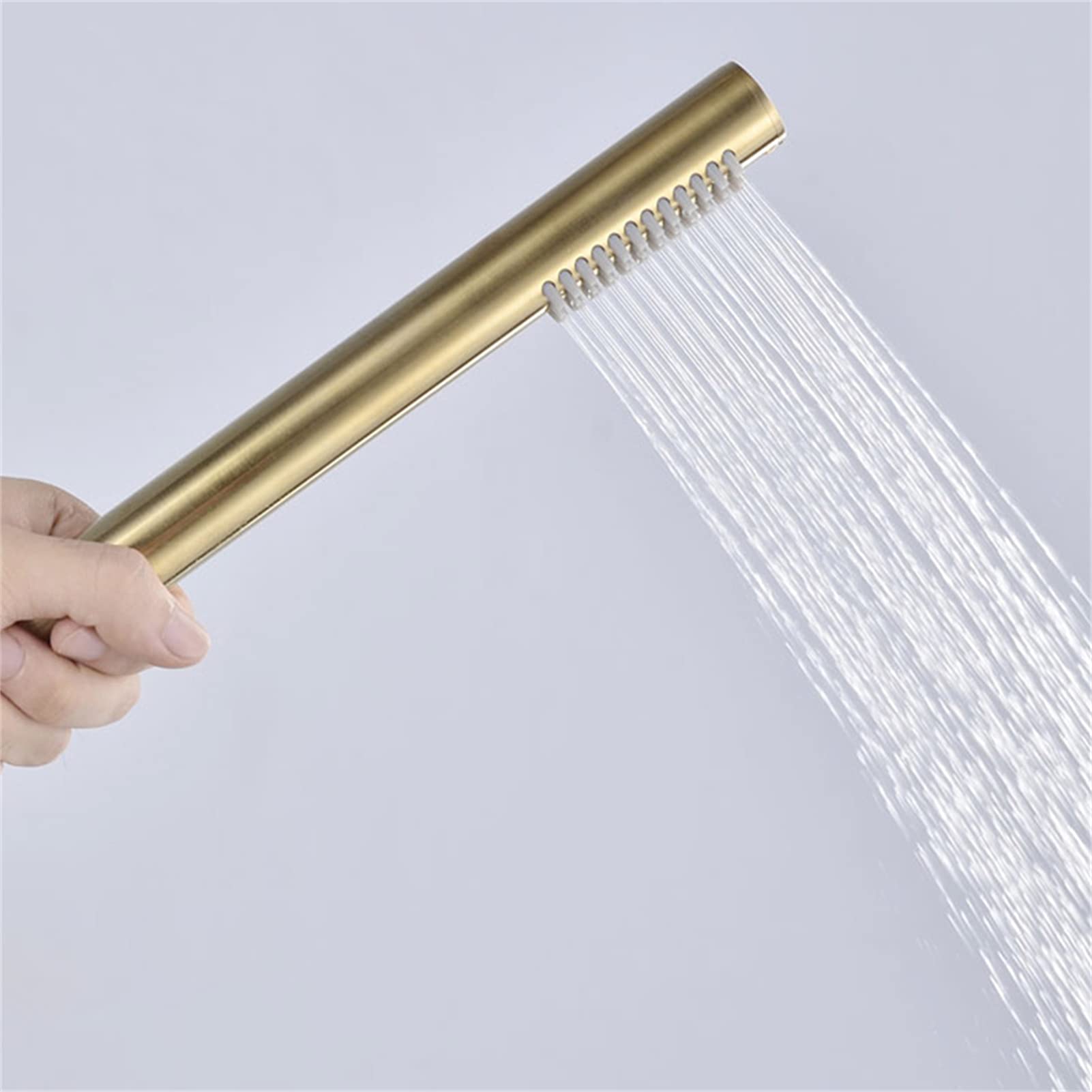 Grifo Mezclador baño con Mezclador Lluvia Mano, Kit decoración bañera y Ducha 2 Funciones con válvula empotrada.