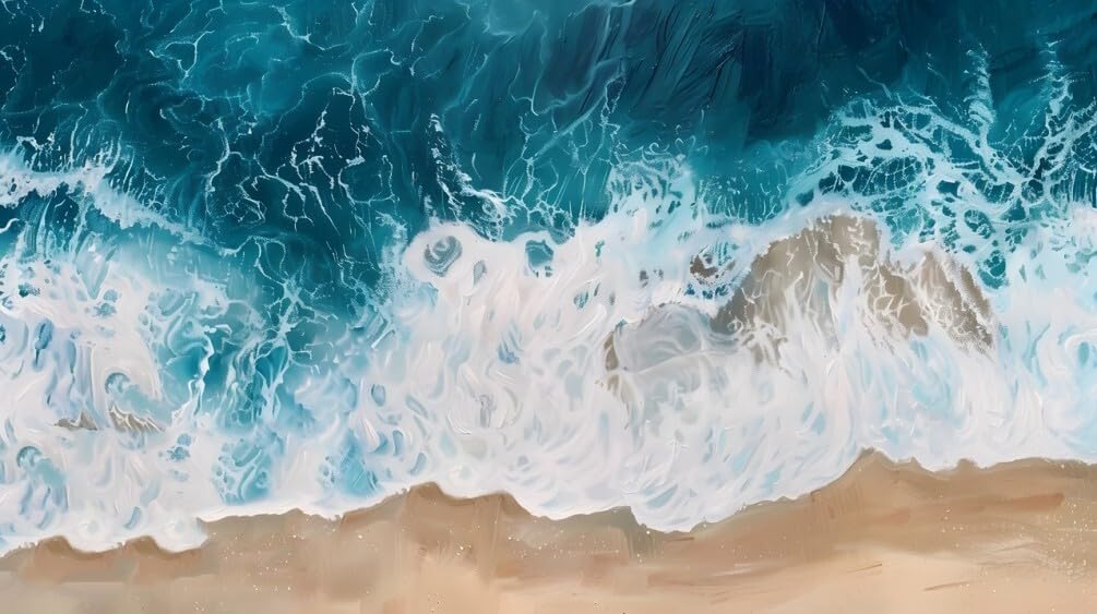 Amazon.com: Blue Cream Beige Coastal Beachy Area Rugs 2x3 Ocean
