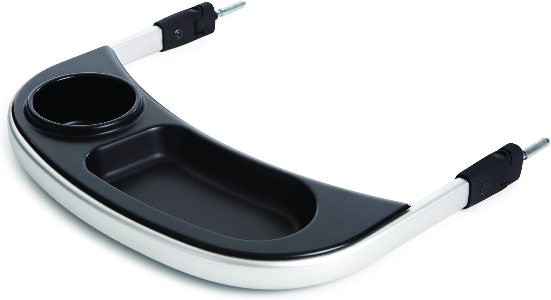 Austlen Entourage Stroller Snack Tray: BPA Free Baby Stroller Attachment Accessories - Silver