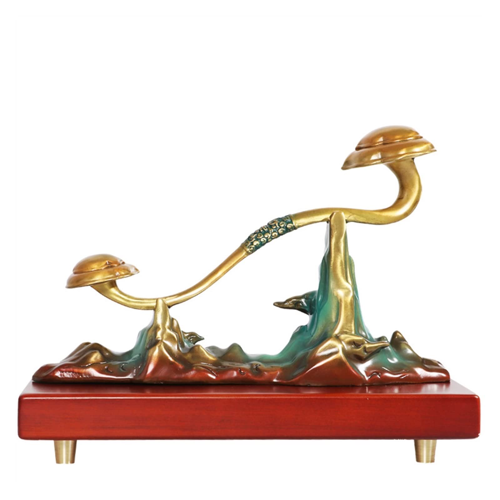 Dekoracje na biurko Czysta miedź rzeki i góry Ruyi ozdoby wejściowe mosiądz salon biuro ozdoby Feng Shui Akcesoria do biurka domowego(36 * 13.5 * 25.5cm)